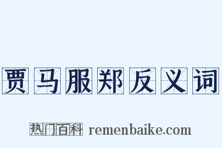 贾马服郑反义词是什么意思的图片